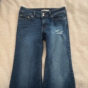 Levi's dark wash superlow flare jean